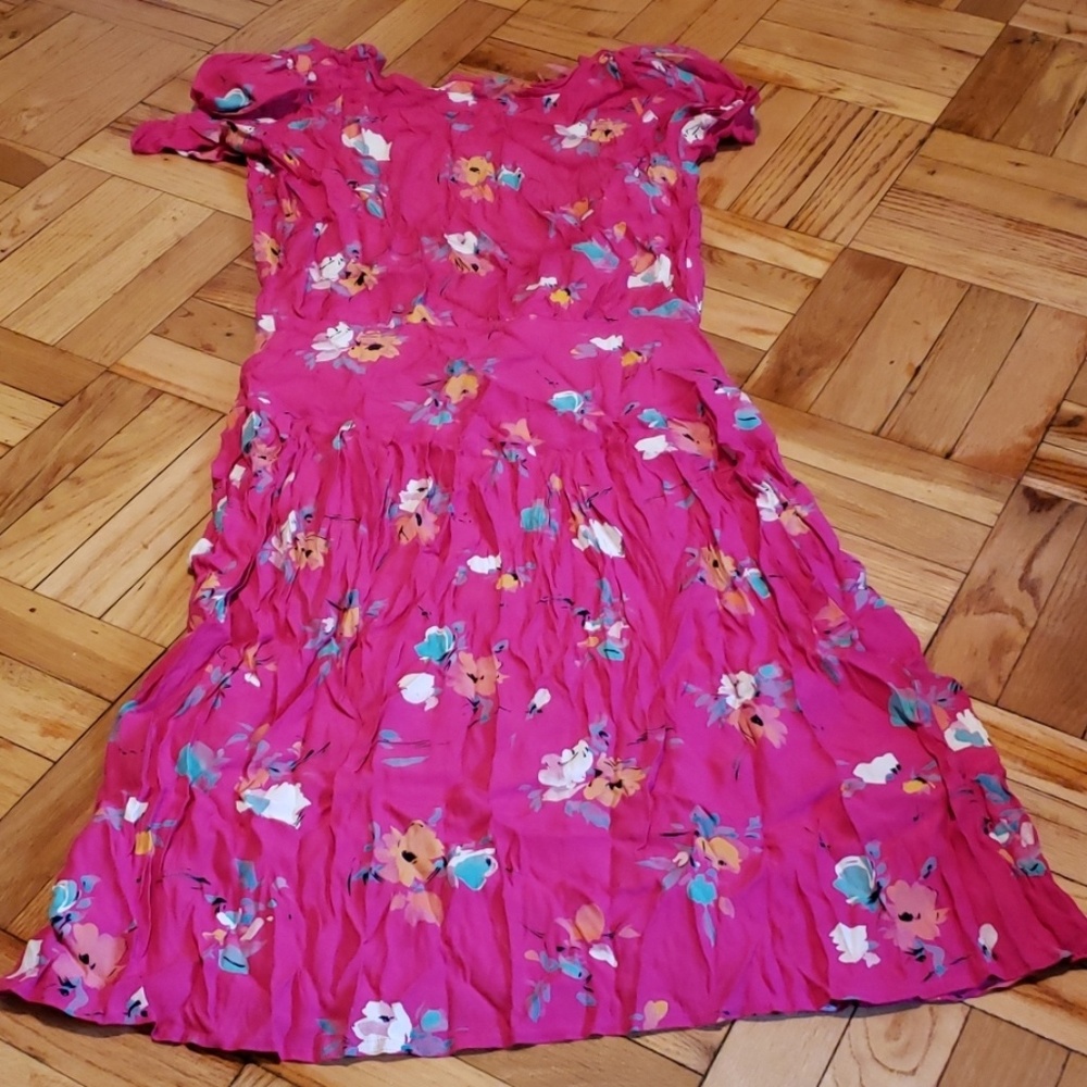 Vintage Pink Floral Dress